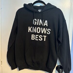 GINA KNOWS BEST Gildan Black Hoodie